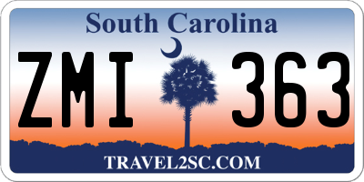 SC license plate ZMI363
