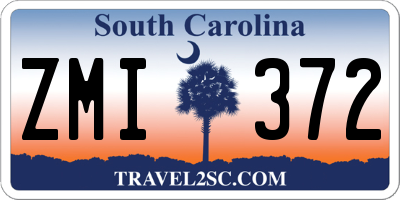 SC license plate ZMI372