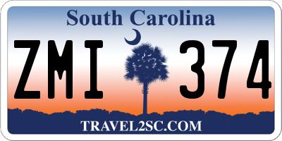 SC license plate ZMI374