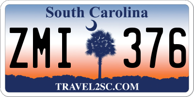 SC license plate ZMI376