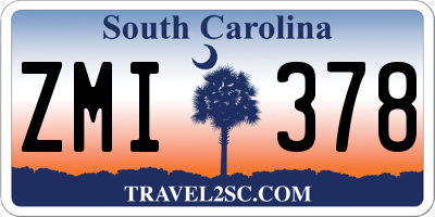 SC license plate ZMI378
