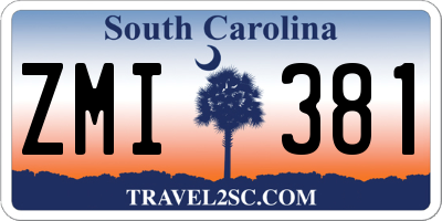 SC license plate ZMI381