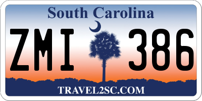 SC license plate ZMI386