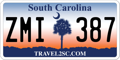 SC license plate ZMI387