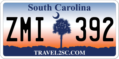 SC license plate ZMI392