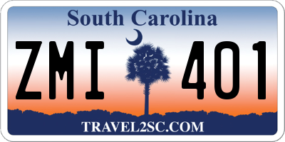 SC license plate ZMI401