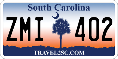 SC license plate ZMI402