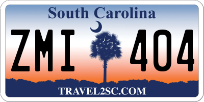 SC license plate ZMI404