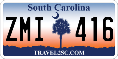 SC license plate ZMI416