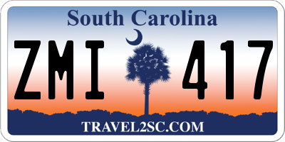 SC license plate ZMI417