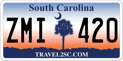 SC license plate ZMI420