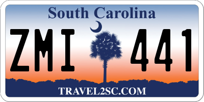 SC license plate ZMI441