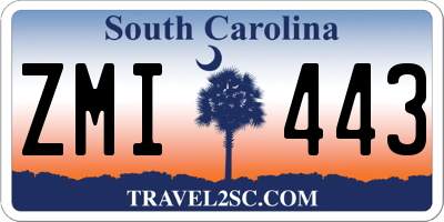 SC license plate ZMI443