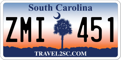 SC license plate ZMI451
