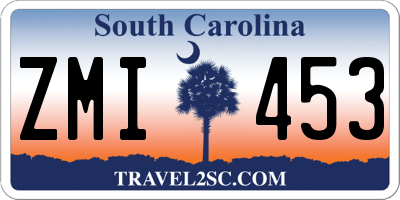 SC license plate ZMI453