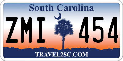 SC license plate ZMI454
