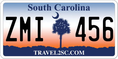 SC license plate ZMI456