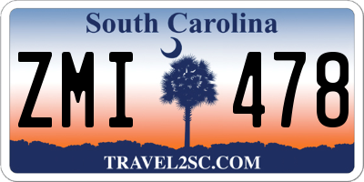 SC license plate ZMI478