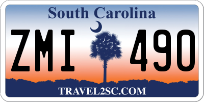 SC license plate ZMI490