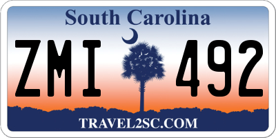SC license plate ZMI492