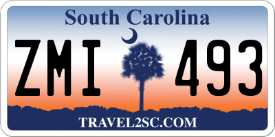 SC license plate ZMI493