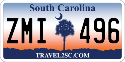 SC license plate ZMI496
