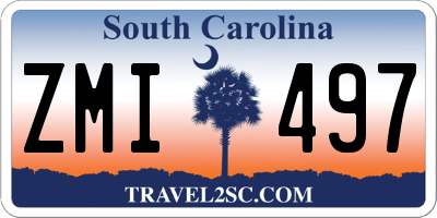 SC license plate ZMI497