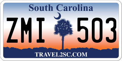 SC license plate ZMI503