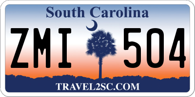 SC license plate ZMI504