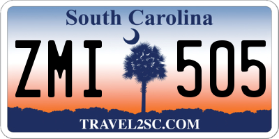 SC license plate ZMI505