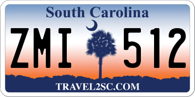 SC license plate ZMI512