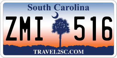 SC license plate ZMI516