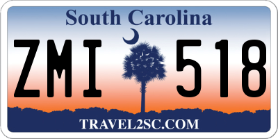 SC license plate ZMI518