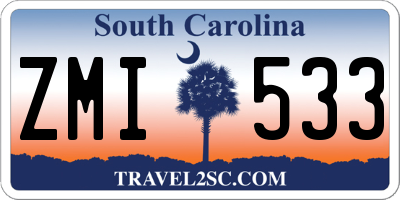 SC license plate ZMI533