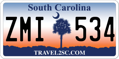 SC license plate ZMI534