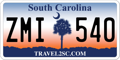 SC license plate ZMI540