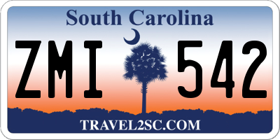 SC license plate ZMI542