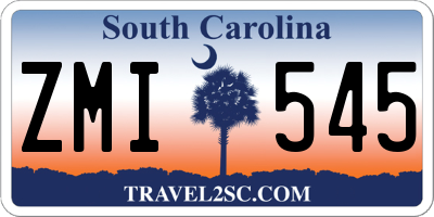 SC license plate ZMI545