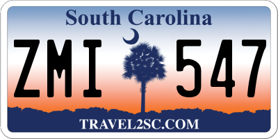 SC license plate ZMI547