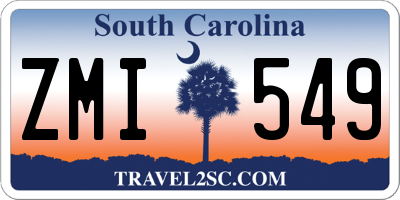 SC license plate ZMI549