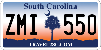 SC license plate ZMI550