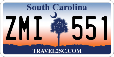 SC license plate ZMI551