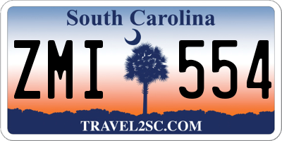SC license plate ZMI554