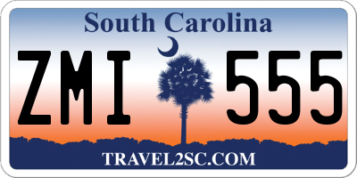 SC license plate ZMI555