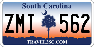 SC license plate ZMI562