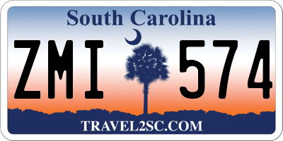 SC license plate ZMI574