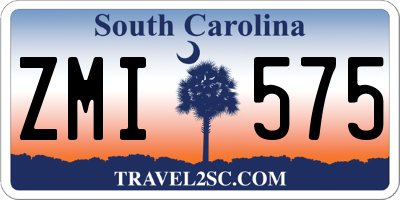 SC license plate ZMI575