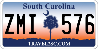 SC license plate ZMI576