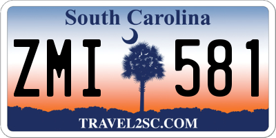 SC license plate ZMI581