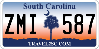 SC license plate ZMI587
